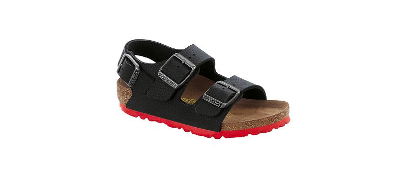 Milano Birkenstock Birko-flor Narrow Detske Čierne Červené | SK 425RVD